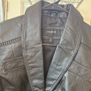 Women jacket black Leather